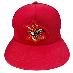 Vintage Anheuser-Busch Patch Trucker Hat Mens OSFA Red Eagle  USA Made